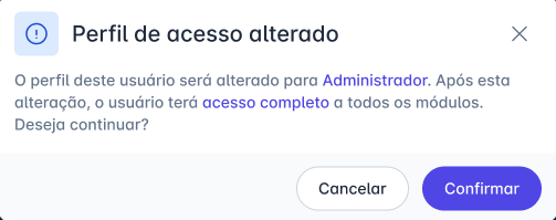 Promoção Admin