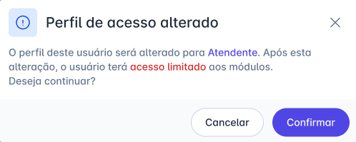 Rebaixamento Atendente