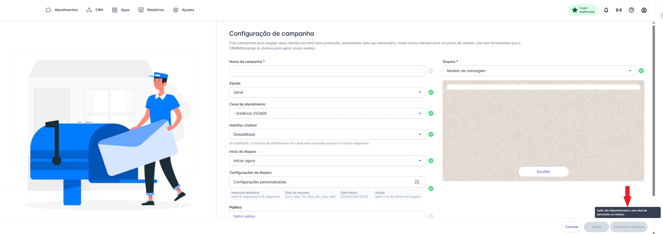 Botão Bloqueado