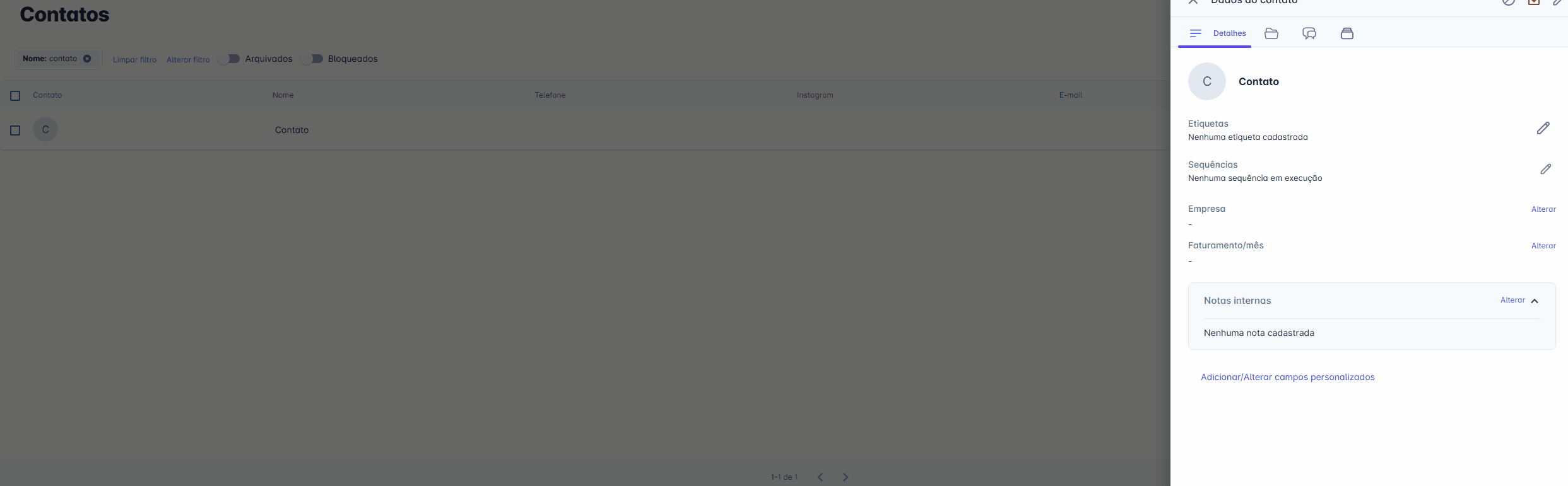 Interface Atendente