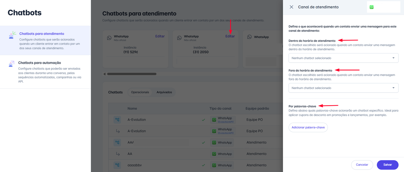 Adicionar Novo Gatilho